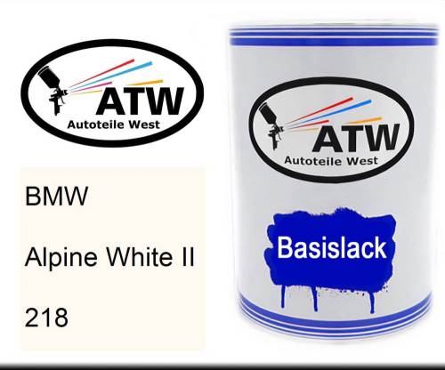 BMW, Alpine White II, 218: 500ml Lackdose, von ATW Autoteile West.